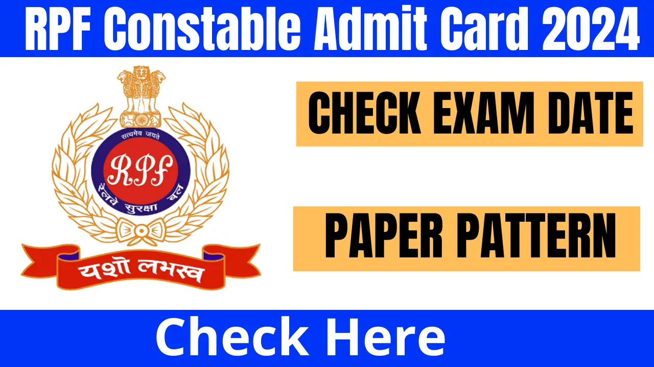 RPF Constable Admit Card